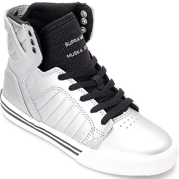Supra Children Kids Skytop Black White Shoes Size